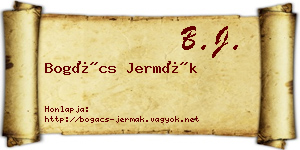Bogács Jermák névjegykártya
